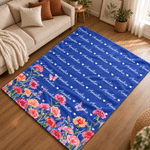 Personalized Birth Flower Word Cloud Soft Throw Blanket with Name Home Decor Christmas Birthday Gift for Family Friends