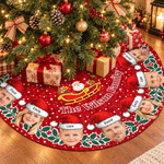 Faldón para árbol de Navidad personalizado con nombres y fotos (del 1 al 12). Decoración navideña para fiestas y el hogar. Regalo de Navidad para familiares y amigos. 4