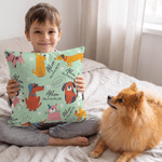 Funda de cojín mullida con ilustración personalizada de gatos y perros, con nombre. Decoración para el hogar. Regalo de Navidad para la familia y los amantes de las mascotas. 5