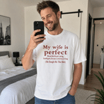 Personalized Is Perfect Soft 100% Cotton T-shirt with Title Quality and Text Anniversary Birthday Gift for Couple Friend 1