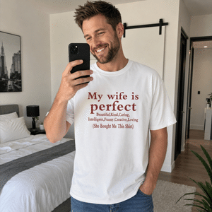 Personalized Is Perfect Soft 100% Cotton T-shirt with Title Quality and Text Anniversary Birthday Gift for Couple Friend