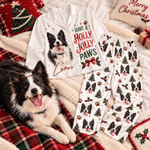 Personalized Have A Holly Jolly Paws Pet Photo Soft Women Pajamas Pants Set Home Wear Christmas Gift for Pet Lovers Owners