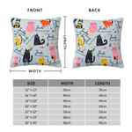 Funda de cojín mullida con ilustración personalizada de gatos y perros, con nombre. Decoración para el hogar. Regalo de Navidad para la familia y los amantes de las mascotas. 7