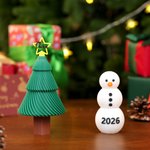 Caja-rompecabezas personalizada con labrado en 3D: árbol de Navidad, muñeco de nieve y laberinto; caja interactiva oculta y divertida para guardar dinero, con nombre; regalo de Navidad para niños, adultos y toda la familia 1