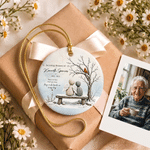 Personalized Snow Scenery Bench Angel-Like Stone Figure Ceramic Ornament with Name and Year Holiday Decor Christmas Gift for Family Friend 4