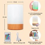 Veilleuse tactile personnalisée avec initiale nom et motif d'animal - Décoration de chambre - Cadeau pour les enfants et la famille 9