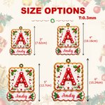 Personalized Holly Cute 3D-Effect Artwork Gingerbread Initial Acrylic Ornament with Name Home Tree Decor Christmas Gift for Family Children 8