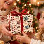 Personligt julmotiv – stämpel, bokstavsdesign, namntåg, presentpapper, julklappsförpackning, present till barn, vänner och familj 8