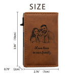 Personalised Sketch Family Photo Slim RFID Blocking Pop Up Card Holder Wallet with Text Christmas Father's Day Gift for Men Dad 9