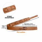 Personalised Guitar-Themed Pattern Adjustable PU Leather Guitar Strap with Name Music Accessories Birthday Gift for Guitarist Musician 9