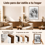 Impresión en lienzo personalizado con foto retrato familiar, estilo boceto, decoración para salón - Regalo de aniversario y cumpleaños para la familia 9