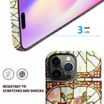 Coque de téléphone personnalisée style vitrail avec fleur de naissance et prénom pour iPhone – Cadeau d'amitié ou d'anniversaire pour la famille ou un ami, à utiliser au quotidien 7