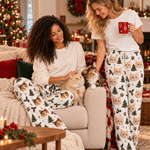 Personalized Have A Holly Jolly Paws Pet Photo Soft Women Pajamas Pants Set Home Wear Christmas Gift for Pet Lovers Owners