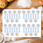 Personalised Cartoon Bakery Waterproof Stickers Labels with Name Gift Decor Christmas Party Favors for Bakery Staff Bakers 9