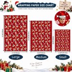 Personalised Santa Hat Golden Bell Face Photo Wrapping Paper with 1-6 Names Christmas Holiday Party Gift for Family Friends 9