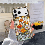 Coque de téléphone personnalisée style vitrail avec fleur de naissance et prénom pour iPhone – Cadeau d'amitié ou d'anniversaire pour la famille ou un ami, à utiliser au quotidien 4