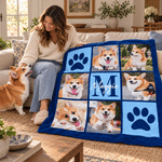 Couverture douce personnalisée avec 6 photos de votre animal de compagnie et nom - Plaid chaud et anti-boulochage - Cadeau pour les amis et famille 3