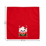 Personalisierte Weihnachtsserviette aus 100 % Baumwolle mit Squishy-Dumpling-Cartoon | mit Namen | Weihnachtsgeschenk für Familie und Freunde