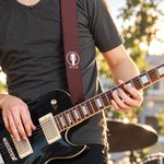 Personalised Guitar-Themed Pattern Adjustable PU Leather Guitar Strap with Name Music Accessories Birthday Gift for Guitarist Musician 3