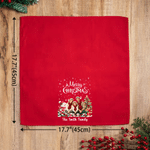 Personalized Santa Hat Photo 100% Cotton Red Christmas Napkin with Text Table Decor Christmas Gift for Family Friends 8