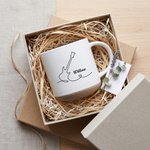 Personalized Line Art Guitar 12 oz Ceramic Mug with Name Daily Use Anniversary Christmas Gift for Guitarist Music Lover