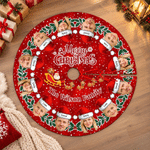 Faldón para árbol de Navidad personalizado con nombres y fotos (del 1 al 12). Decoración navideña para fiestas y el hogar. Regalo de Navidad para familiares y amigos. 6