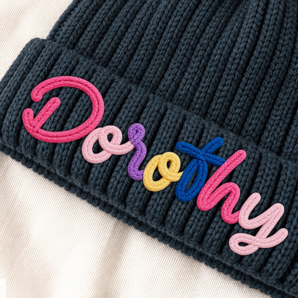 Individuell gestaltete, mit mehrfarbigem Garn umwickelte, weiche Baby-Strickmütze mit Pompon, ab 2 Monaten bis 6 Jahren, für den Winteralltag, als Geschenk zur Babyparty für Babys und Kleinkinder 5
