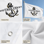 Personalised Nautical Anchor Waterproof Flag with Text Birthday Anniversary Gift for Sailor Boat Owner Captain 5