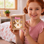Personalized Eat Gold Coin Animal Wooden Money Box Piggy Bank with Text Back to School Birthday Gift for Boys Girls 4