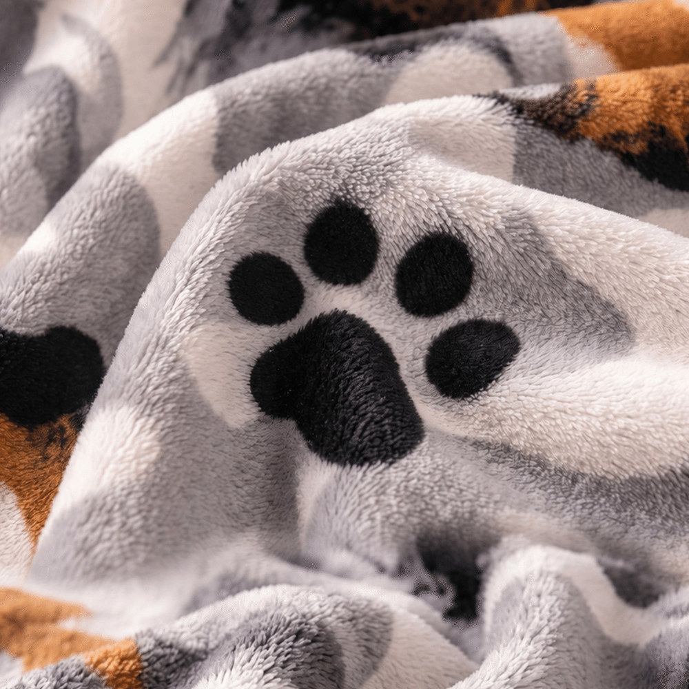 Personalized Oil Painting Style Pet Photo Soft Throw Blanket with Name Home Decor Birthday Christmas Gift for Dog Cat Pet Owner Lover 8