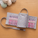 Personalized Daisy Gingham Crochet Hook Organizer Yarn Ball Storage Bag with Name and Handle Daily Use Birthday Gift for Crochet Lovers Women 4