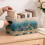Personalised Ocean Theme Sea Turtle Large Capacity Laundry Basket with Name and Handle Home Decor Birthday Christmas Gift for Nana Mum Bookworm