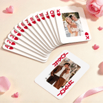 Personalised Romantic Couple Photo Heart Playing Cards Iron Box Set with Text Wedding Engagement Gift for Newlyweds Couples 7