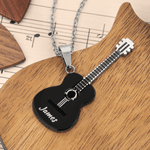 Personalised Guitar Pendant Necklace with Name Dainty Jewellery Music Festival Accessory Birthday Gift for Guitar Player Music Lover 3
