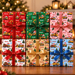 Papel de regalo personalizado con motivos de vehículos de construcción y árboles de Navidad, con nombre, ideal para envolver regalos de Navidad para niños, amigos y familiares 2