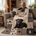 Manta suave personalizada con estampado de huellas de mascota, estilo patchwork con efecto colcha, con foto y nombre; regalo conmemorativo de condolencia por la pérdida de una mascota para el dueño 6
