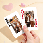 Personalised Romantic Couple Photo Heart Playing Cards Iron Box Set with Text Wedding Engagement Gift for Newlyweds Couples 6