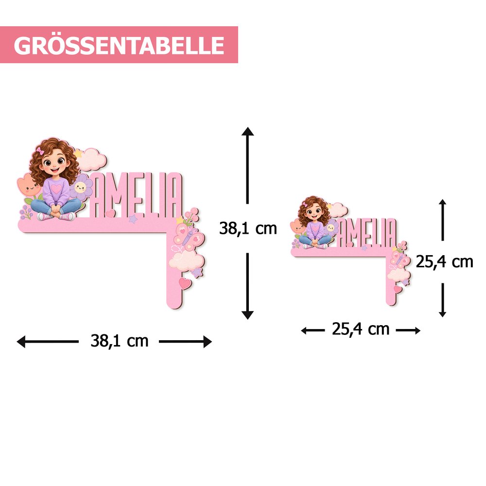 Personalisierte Türrahmen Deko mit Namen & Cartoon-Figur nach Foto | Türschild aus Holz | Kinderzimmer Deko | Geburtstags- & Taufgeschenk für Kinder 8