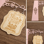 Personalised Vintage Floral Book Wooden Library Sign Post with Name Birthday Book Club Gift for Literature Lovers Bookworms 4