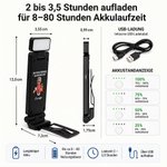 Personalisierte LED-Leselampe mit Namen & Cartoon-Figur | dimmbar & aufladbar | 3 Lichtmode | mit Buchklemme | Geburtstagsgeschenk für Buchliebhaber 10