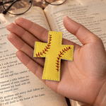 Personalized Ball Sports A Pocket Blessing PU Leather Cross Card Set with Name Text and Box Baptism First Communion Gift for Christians Sports Lovers