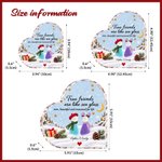 Personalised True Friends Are Like Sea Glass Shape Acrylic Plaque with Names Desk Decor Christmas Gift for Besties Friends 9