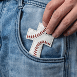 Personalized Ball Sports A Pocket Blessing PU Leather Cross Card Set with Name Text and Box Baptism First Communion Gift for Christians Sports Lovers