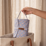 Personalized Daisy Gingham Crochet Hook Organizer Yarn Ball Storage Bag with Name and Handle Daily Use Birthday Gift for Crochet Lovers Women 7