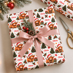 Personalized Highland Cow Christmas Tree Wrapping Paper with Name Christmas Gift for Family Friends 3