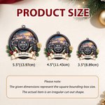 Personalised Steering Wheel Pettern Design Acrylic Ornament with Name and Year Home Decor Drive Safe Christmas Gift for Car Owners