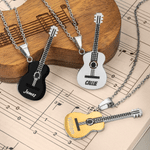Personalised Guitar Pendant Necklace with Name Dainty Jewellery Music Festival Accessory Birthday Gift for Guitar Player Music Lover 1