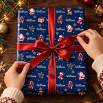 Personalised Christmas Theme Name Cloud Wrapping Paper Christmas Gift Decor Holiday Party Favor for Family Friend
