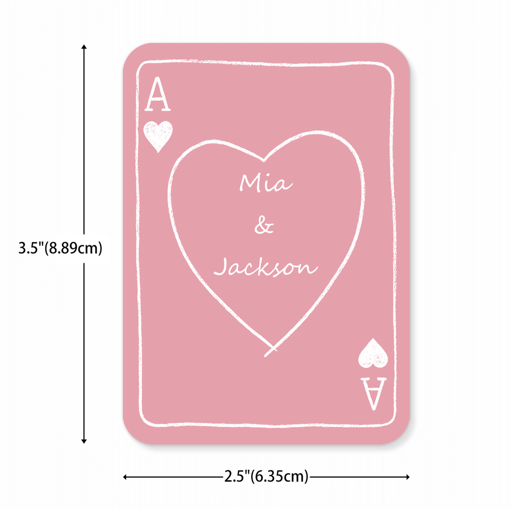 Personalised Romantic Couple Photo Heart Playing Cards Iron Box Set with Text Wedding Engagement Gift for Newlyweds Couples 9