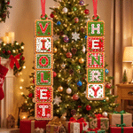 Adorno de madera personalizado con efecto 3D, con nombre en forma de galleta de jengibre, horizontal o vertical, para decorar el árbol de Navidad; regalo navideño para la familia, los niños y los amigos 4
